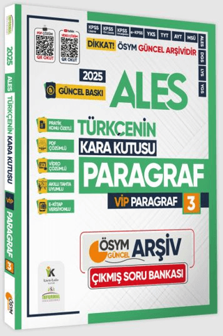 İnformal Yayınları 2025 ALES Türkçenin Kara Kutusu ÖSYM VİP Paragraf 3