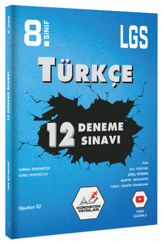 Kondisyon Yayınları 8. Sınıf LGS Türkçe 12'li Deneme Sınavı Komisyon