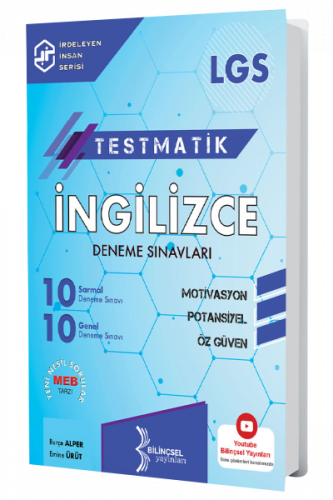 Bilinçsel Yayınları 8. Sınıf LGS İngilizce Testmatik 20 Deneme Sınavla