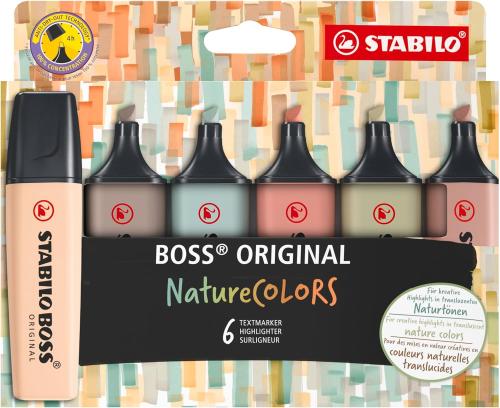 Stabilo Boss Fosforlu Kalem Naturecolors 6 Renk Kutulu Set 70/6-2-2