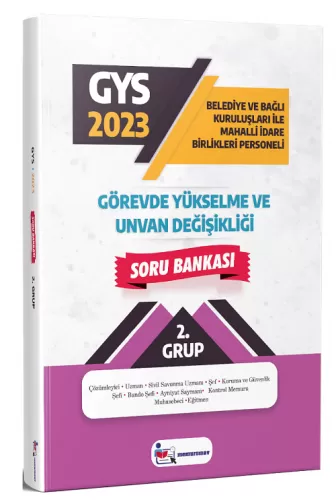 Memur Sınav Yayınları 2023 GYS Belediye ve Bağlı Kuruluşları ile Mahal