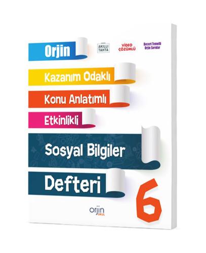 Orjin 6. Sınıf Sosyal Bilgiler Akıllı Defter Komisyon