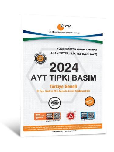 A Yayınları 2024 AYT Tıpkı Basım Çıkmış Sorular Komisyon