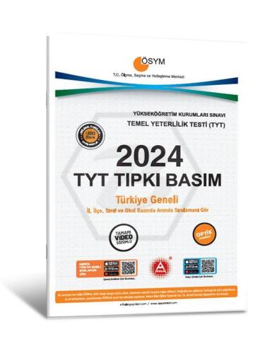 A Yayınları 2024 TYT Tıpkı Basım Çıkmış Sorular Komisyon