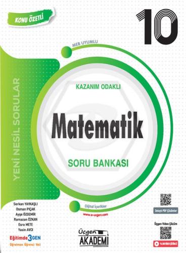 Üçgen Akademi Lise 10. Sınıf Matematik Soru Bankası Komisyon