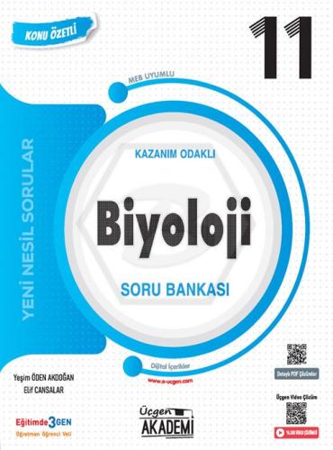 Üçgen Akademi Lise 11. Sınıf Biyoloji Soru Bankası Yeşim Öden Akdoğan