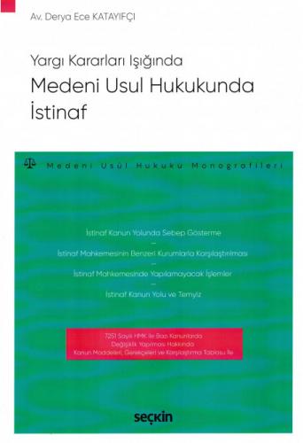 Medeni Usul Hukukunda İstinaf Derya Ece Katayıfçı