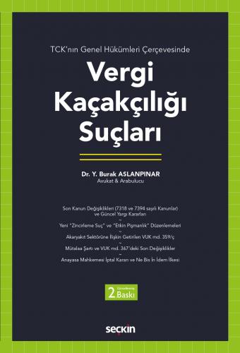 Vergi Kaçakçılığı Suçları Yusuf Burak Aslanpınar