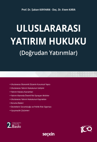 Uluslararası Yatırım Hukuku Şaban Kayıhan