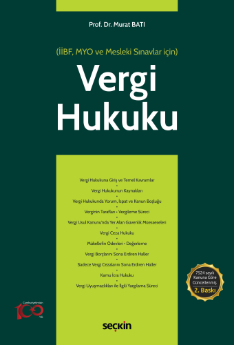 Vergi Hukuku (MYO) Murat Batı