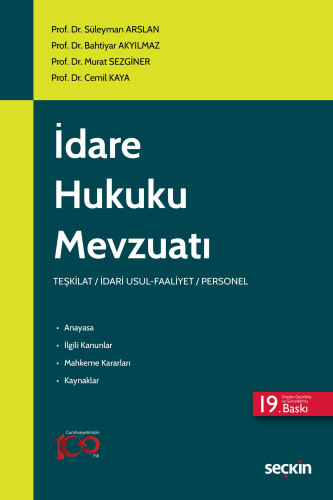 İdare Hukuku Mevzuatı Süleyman Arslan