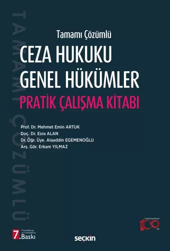 Ceza Hukuku Genel Hükümler Pratik Çalışma Kitabı Mehmet Emin Artuk