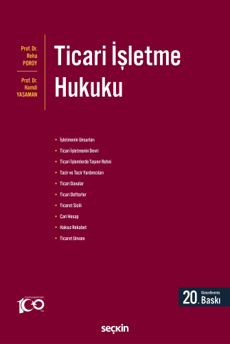 Ticari İşletme Hukuku (Poroy/Yasaman) Reha Poroy