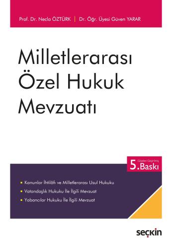 Milletlerarası Özel Hukuk Mevzuatı Necla Öztürk