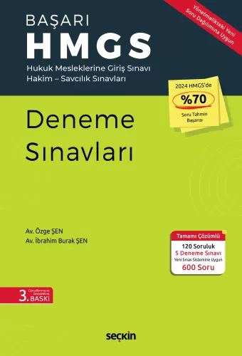 HMGS, Hakimlik Sınavları, - Seçkin Yayınları - HMGS BAŞARI Deneme Sına