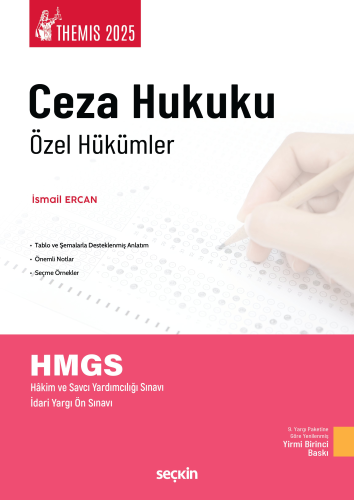 HMGS, Hakimlik Sınavları, - Seçkin Yayınları - Themis Ceza Hukuku Özel