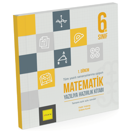 Kare Yayınları 6. Sınıf 1. Dönem Matematik Yazılıya Hazırlık Kitabı Ko