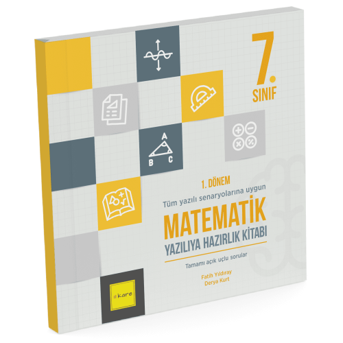 Kare Yayınları 7. Sınıf 1. Dönem Matematik Yazılıya Hazırlık Kitabı Ko