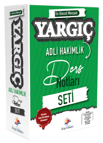 Dizgi Kitap Yayınları 2024 Yargıç Adli Hakimlik Ders Notları Seti Devr