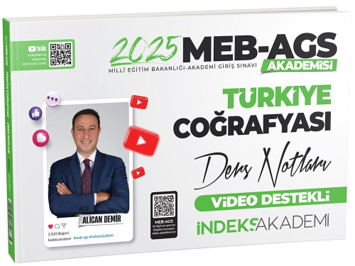 İndeks Akademi 2025 MEB AGS Türkiye Coğrafyası Video Ders Notları Alic