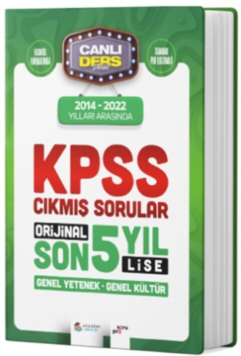 Akademi Denizi 2024 KPSS Lise Genel Yetenek Genel Kültür Son 5 Yıl Çık