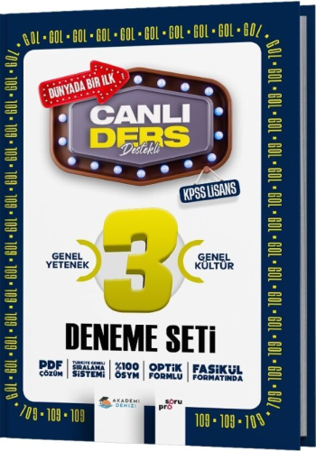 Akademi Denizi KPSS Lisans Genel Kültür Genel Yetenek 3'lü Deneme Seti