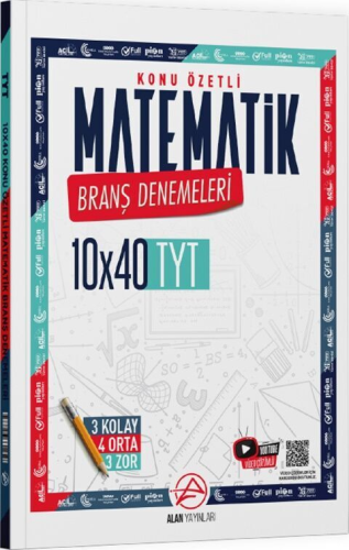 - Alan Yayınları - Alan Yayınları TYT Matematik Konu Özetli 10 x 40 Br