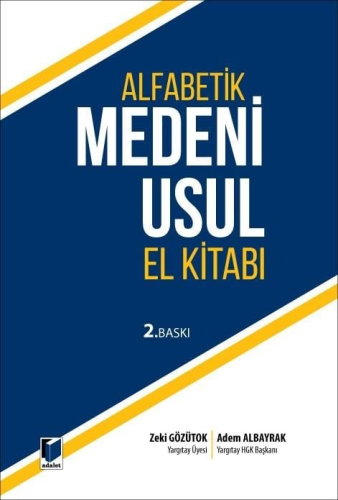 Hukuk Kitapları, - Adalet Yayınevi - Alfabetik Medeni Usul El Kitabı