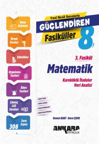 Ankara Yayıncılık 8. Sınıf Matematik Güçlendiren 3 Fasikül Emre Eşme