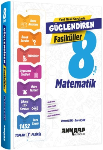 Ankara Yayıncılık 8. Sınıf Matematik Güçlendiren Fasiküller Komisyon