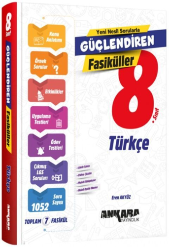 Ankara Yayıncılık 8. Sınıf Türkçe Güçlendiren Fasiküller Komisyon