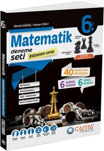 Çanta Yayınları 6. Sınıf Matematik Kazanım Sıralı Deneme Seti Ahmet Sa