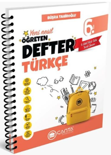 Çanta Yayınları 6. Sınıf Türkçe Yeni Nesil Öğreten Defter Büşra Tahiro