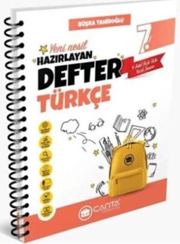 Çanta Yayınları 7. Sınıf Türkçe Hazırlayan Defter Büşra Tahiroğlu