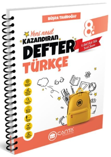 Çanta Yayınları 8. Sınıf Türkçe Yeni Nesil Kazandıran Defter Büşra Tah