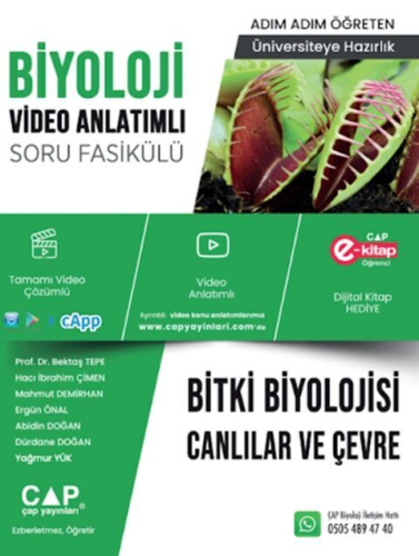 Çap Yayınları Üniversiteye Hazırlık Biyoloji Bitki Biyolojisi Canlılar