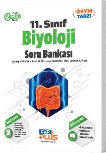 Çap Yayınları 11. Sınıf Anadolu Biyoloji Plus Soru Bankası Zeynep Uzbi