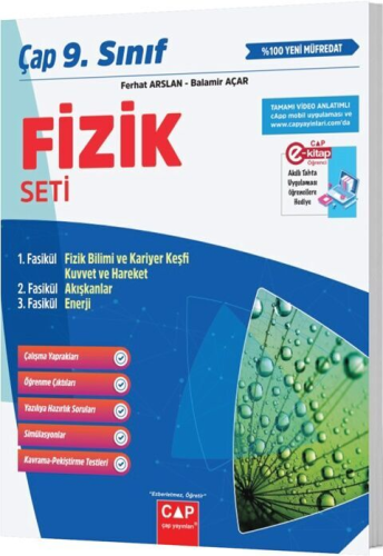 Çap Yayınları 9. Sınıf Anadolu Fizik Seti Balamir Açar