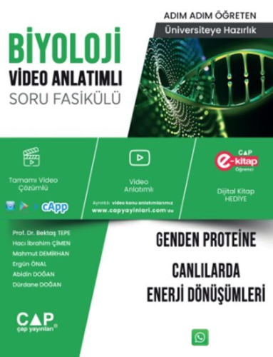 Çap Yayınları Üniversiteye Hazırlık Biyoloji Genden Proteine Canlılard