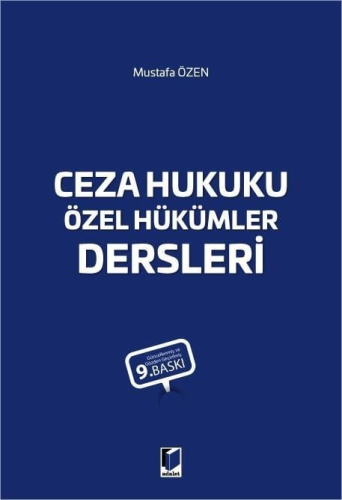 Ceza Hukuku Özel Hükümler Dersleri Mustafa Özen