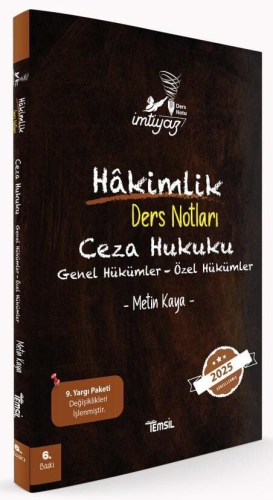 HMGS, Hakimlik Sınavları, - Temsil Kitap - İMTİYAZ Ceza Hukuku (Genel 