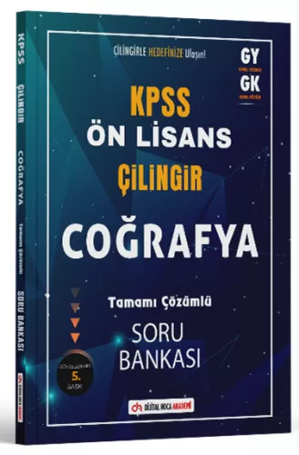 Dijital Hoca KPSS Ön Lisans Coğrafya Çilingir Soru Bankası Çözümlü Kom