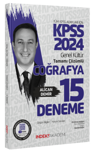 İndeks Akademi 2024 KPSS Coğrafya 15 Deneme Çözümlü Alican Demir