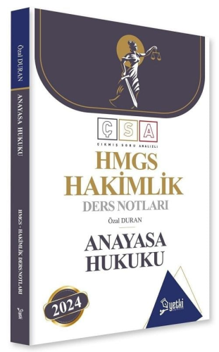 Yetki Yayınları 2024 HMGS Hakimlik Anayasa Hukuku Ders Notları Özal Du