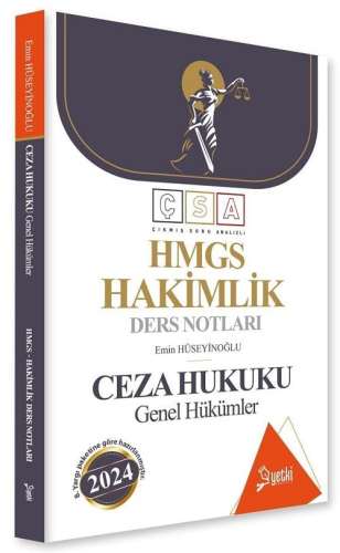 Yetki Yayınları 2024 HMGS Hakimlik Ceza Hukuku Genel Hükümler Ders Not