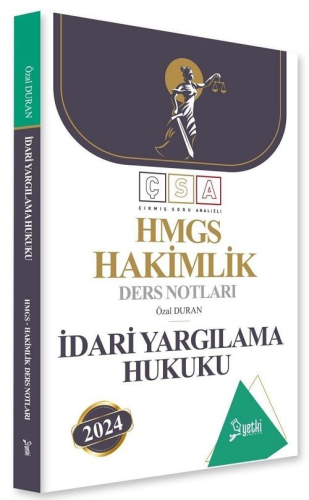 Yetki Yayınları 2024 HMGS Hakimlik İdari Yargılama Hukuku Ders Notları