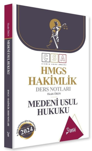 Yetki Yayınları 2024 HMGS Hakimlik Medeni Usul Hukuku Ders Notları Hic