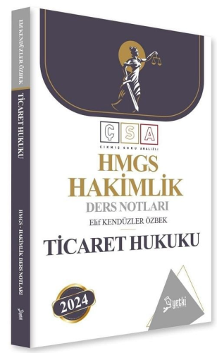 Yetki Yayınları 2024 HMGS Hakimlik Ticaret Hukuku Ders Notları Ayşe Ho