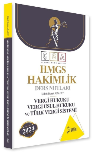 Yetki Yayınları 2024 HMGS Hakimlik Vergi Hukuku Vergi Usul Hukuku Türk