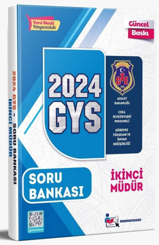 Memur Sınav 2024 GYS Adalet Bakanlığı Ceza Tevkifevleri İkinci Müdür S